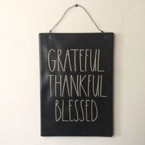 Rae Dunn Grateful Thankful Blessed Wall Plaque